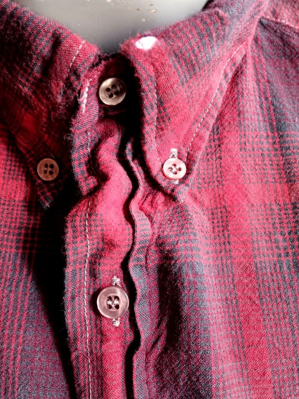 True Vintage Flannel Shirt Medium Woolshire Supreme Plaid Red/Blue Wool 1960's